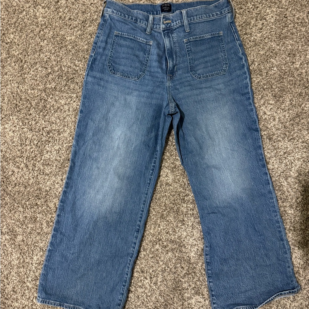 J. Crew Women's wide leg Jean in Classic Blue